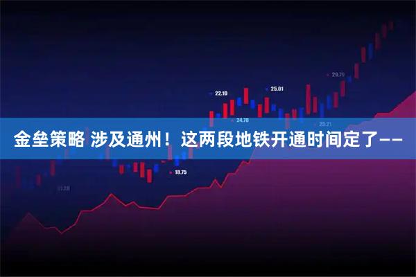 金垒策略 涉及通州！这两段地铁开通时间定了——