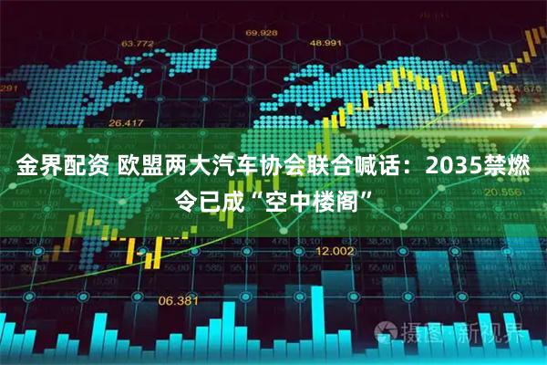 金界配资 欧盟两大汽车协会联合喊话：2035禁燃令已成“空中楼阁”